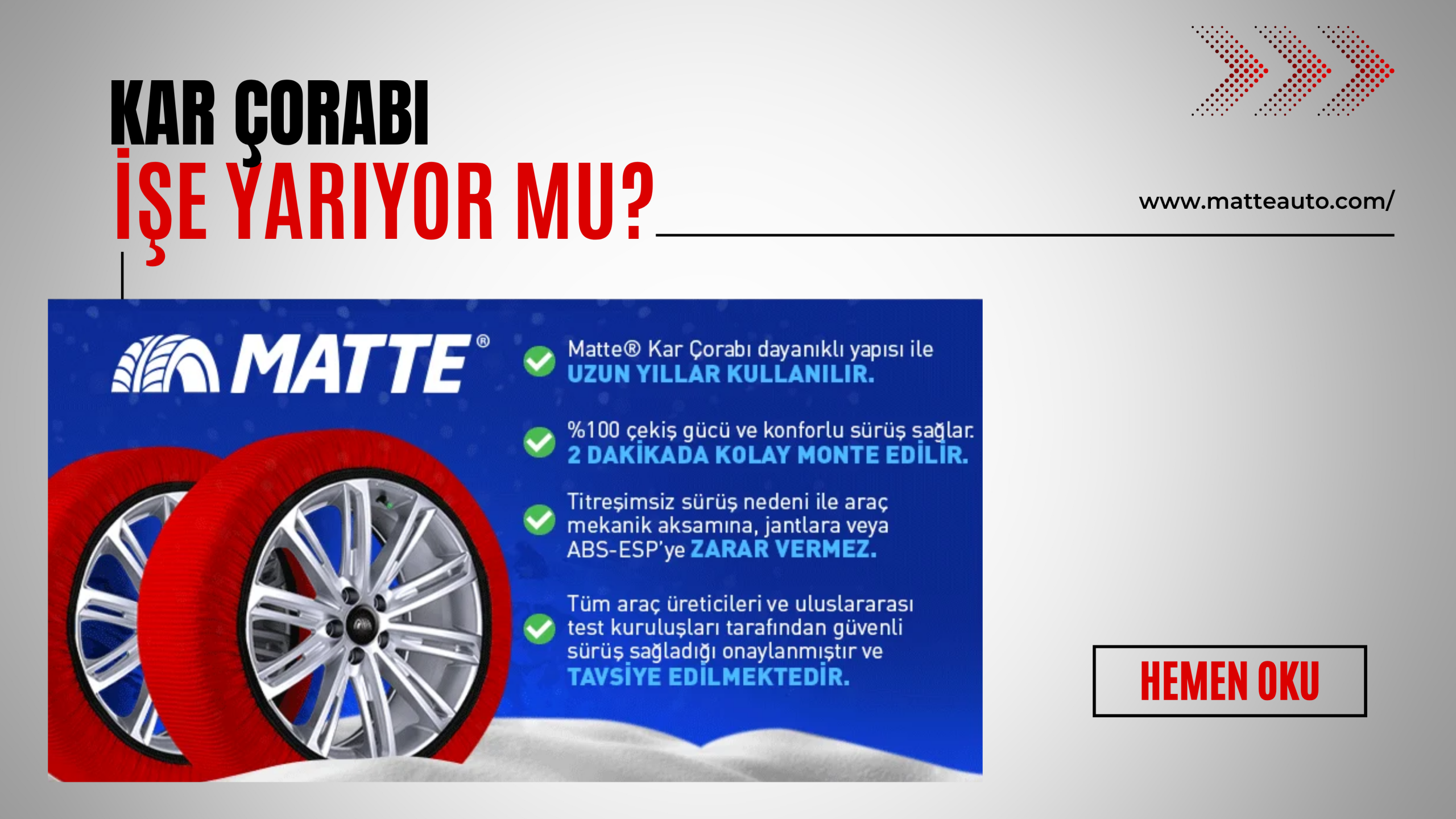 Kar Çorabı İşe Yarıyor mu? | MatteAuto Kar Çorabı Avantajları